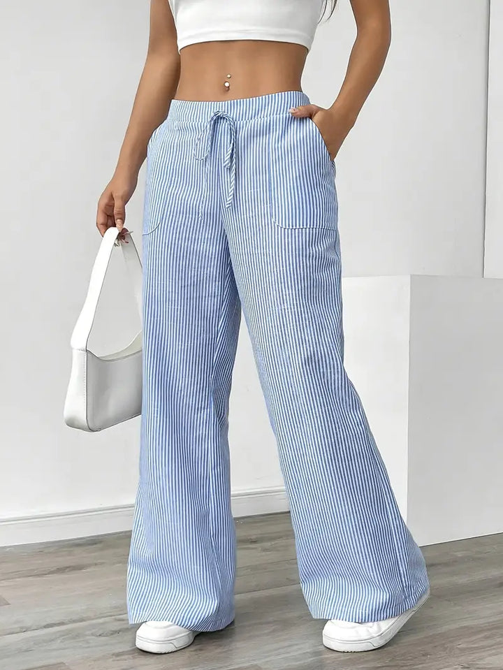 Alina™ | Eleganti Pantaloni a Righe con Tasche