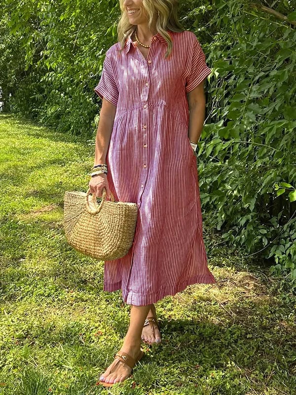 CASSIE | Abito a Righe Elegante per un look Raffinato