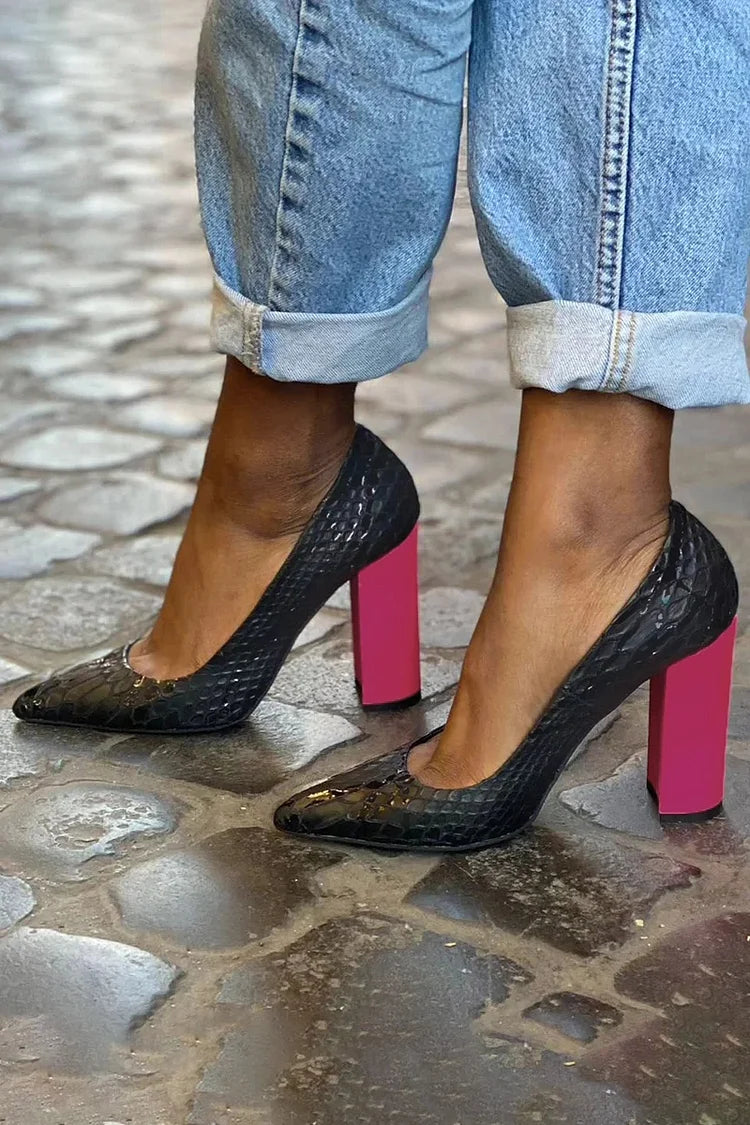 LUANA | DÉCOLLETÉ TACCO FLUO