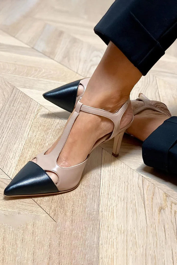 CAMILLA | DÉCOLLETÉ BICOLOR CON CINTURINO