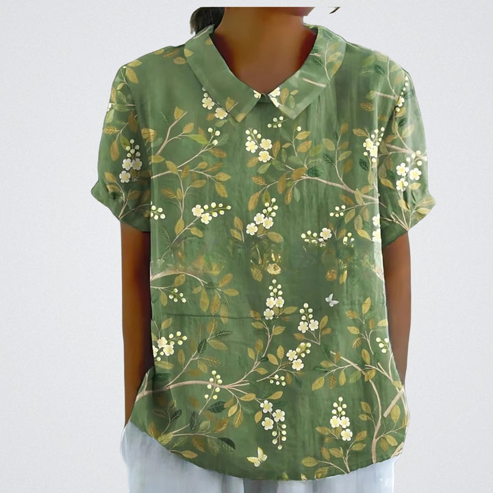 Lina™ | Blusa in Lino Floreale