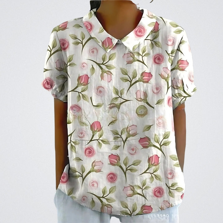 Lina™ | Blusa in Lino Floreale