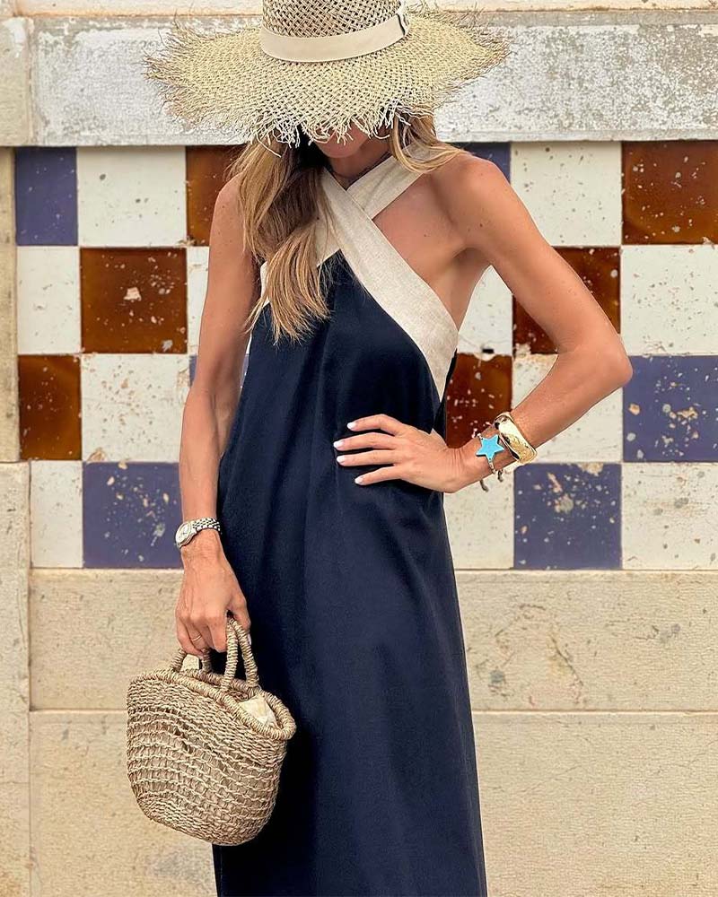 Anne | Abito elegante con scollo incrociato per un look raffinato