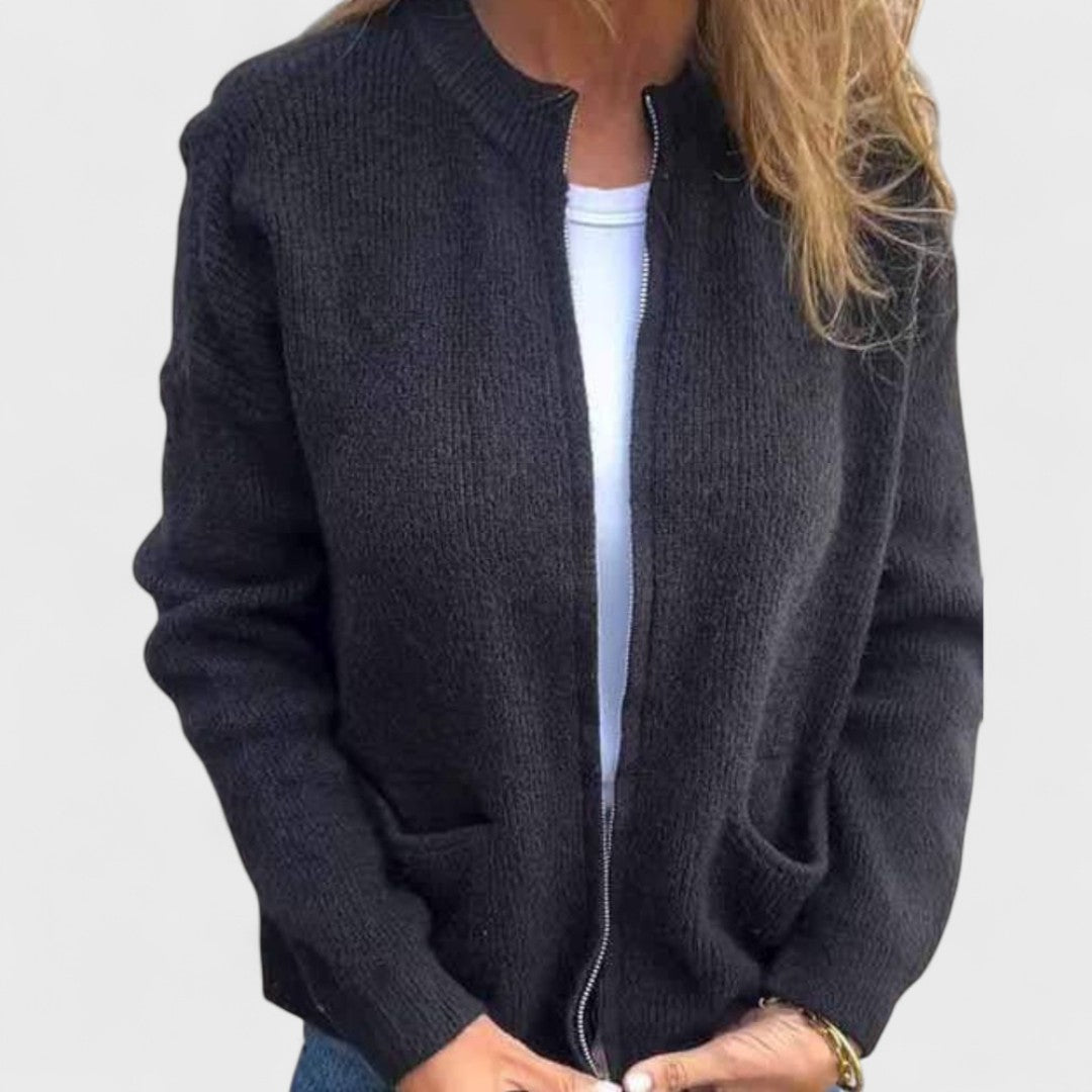 Noelle - Cardigan in cotone lavorato a maglia
