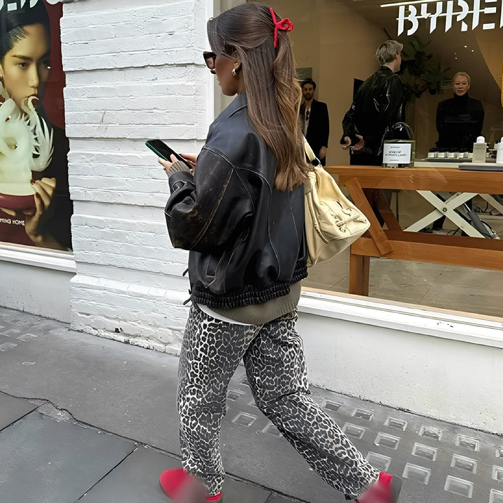 Rowanne - Classico pantalone a gamba larga con stampa per donne