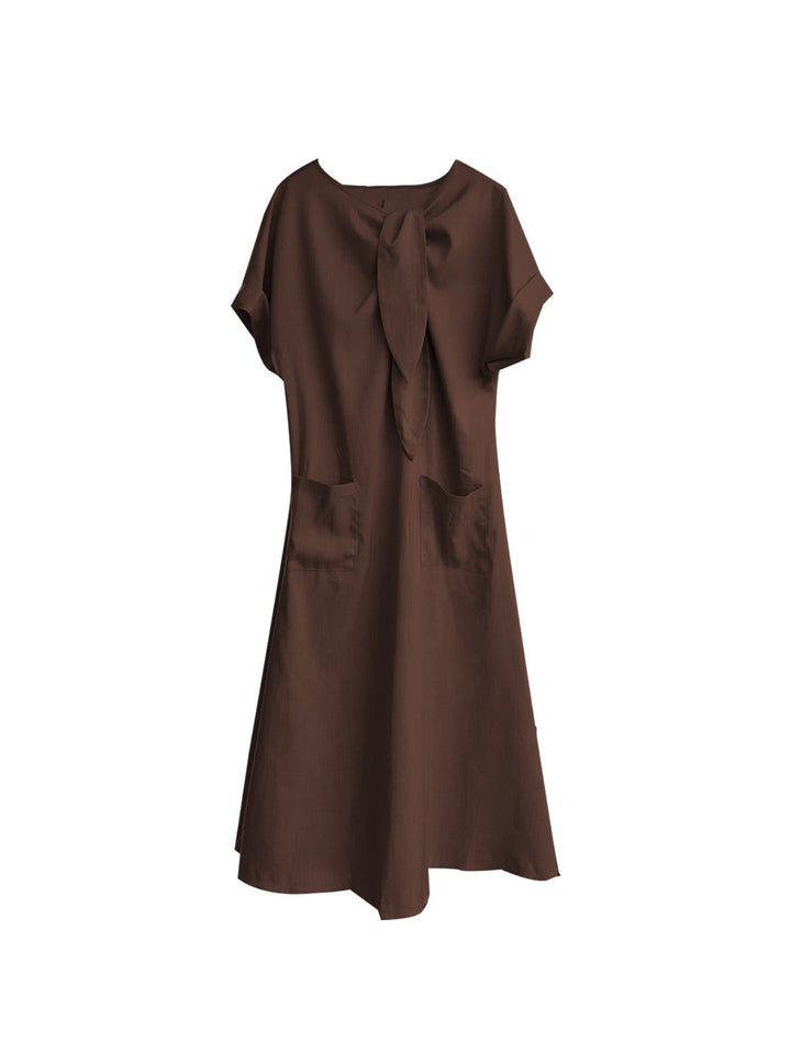 Alexis | Flowy cotton blend Maxi Dress with Pockets