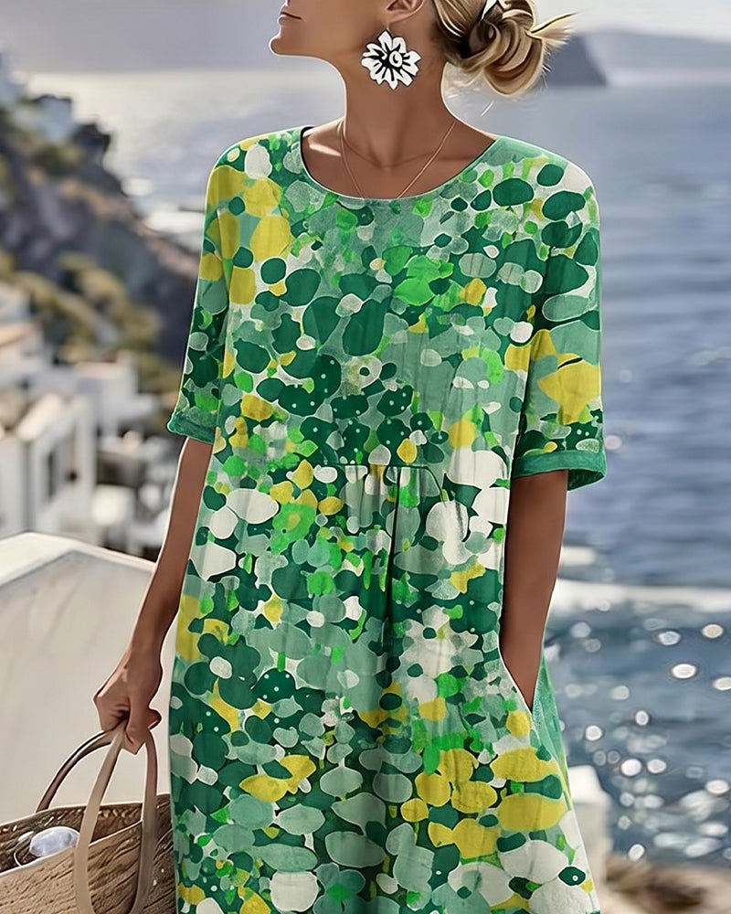 Elena | Abito midi floreale leggero e morbido