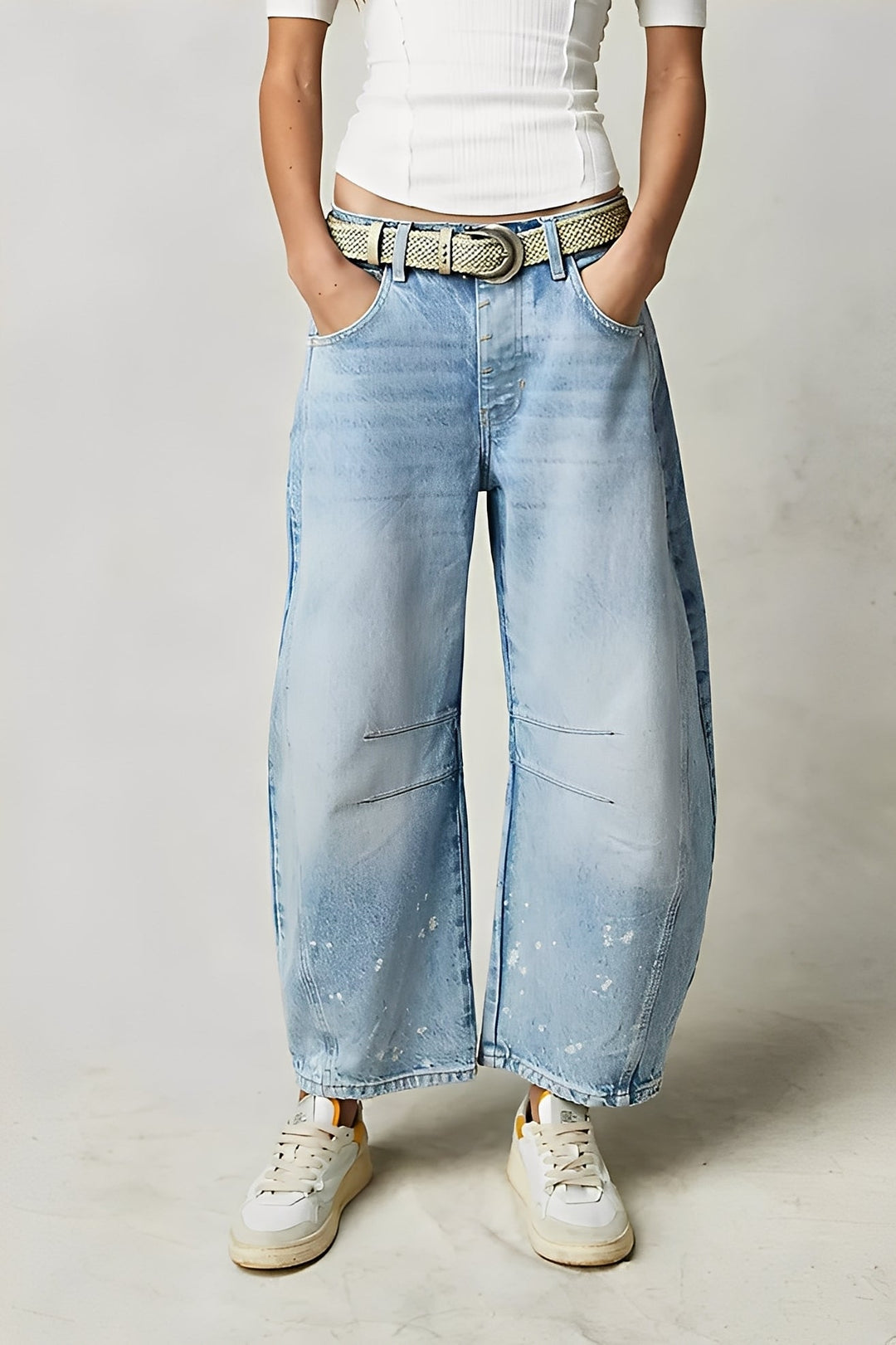 Jocelyn - Jeans casual a gamba larga per donne