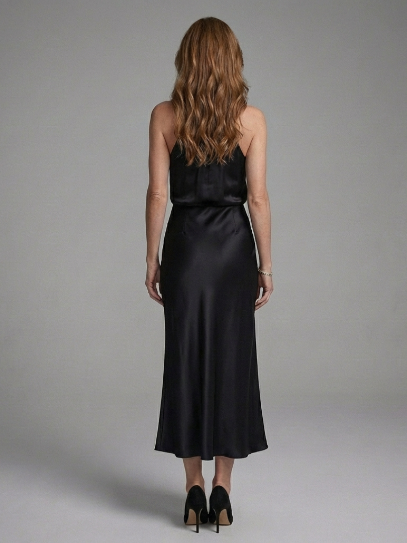 Rivelle | Vestito Midi con Scollatura Halter