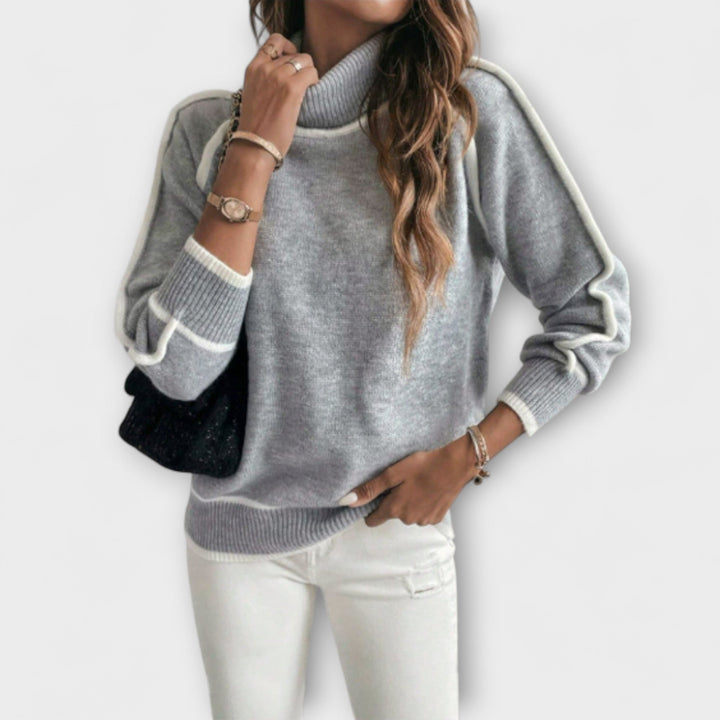 Aurora | Maglione casual con colletto alto