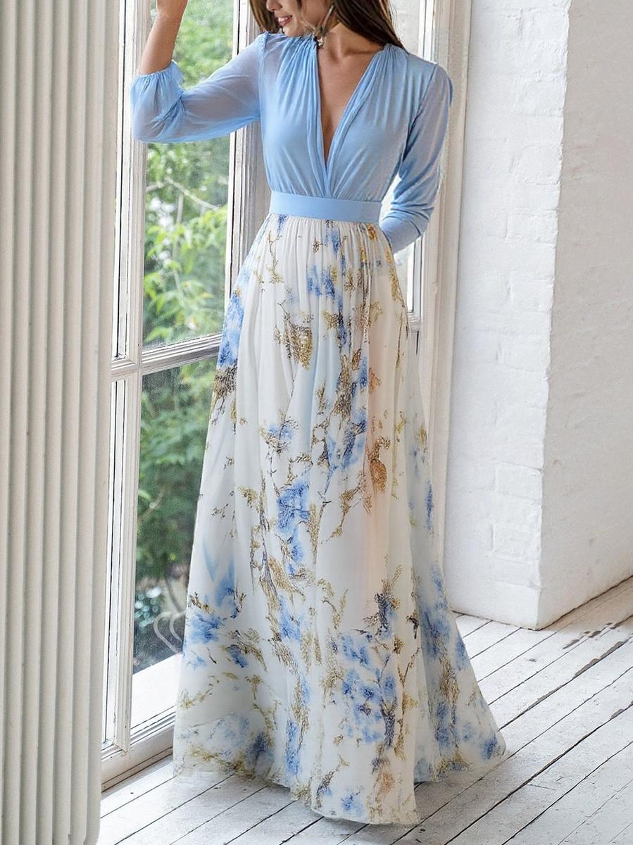 Rylia™ | Abito Maxi con Stampa Floreale Splendida