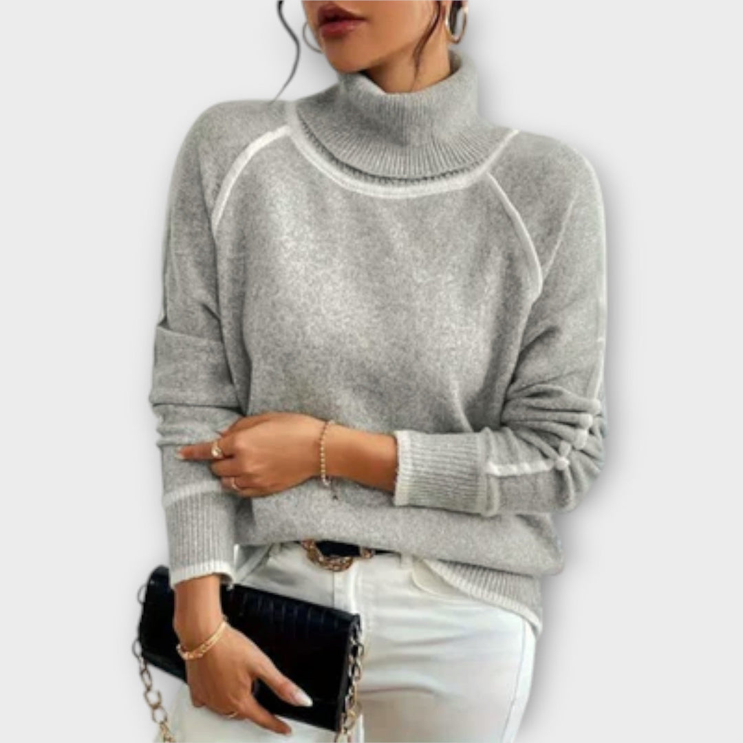 Aurora | Maglione casual con colletto alto