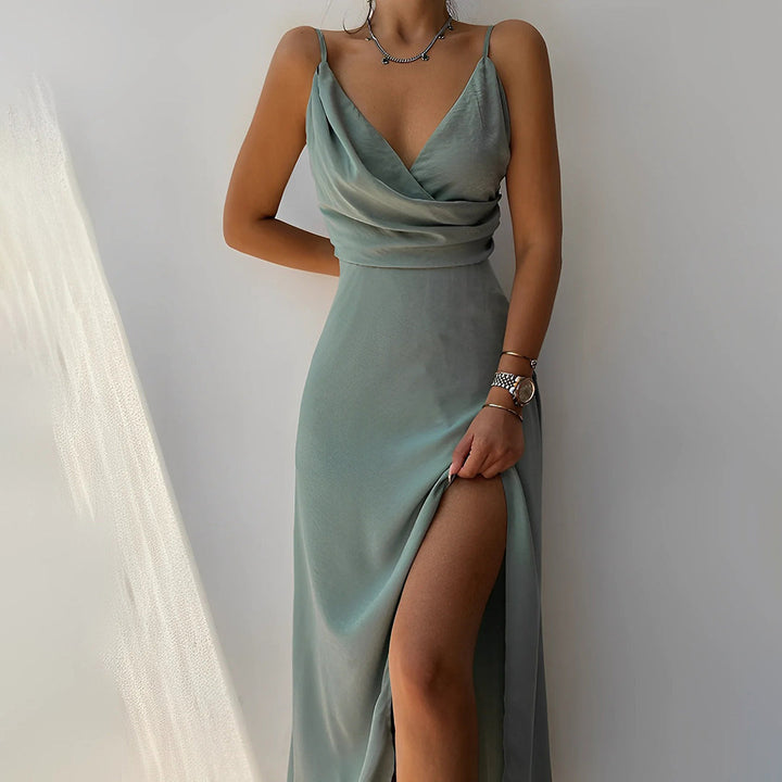 Aina - Vestito lungo con taglio laterale