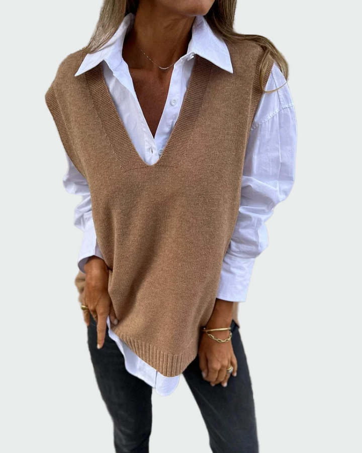 Susa | Maglione senza maniche intrecciato