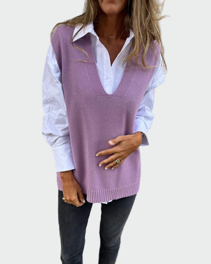 Susa | Maglione senza maniche intrecciato