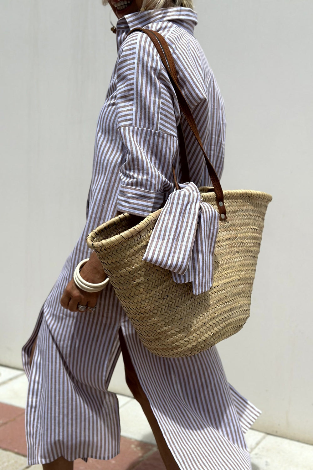 Sophia | Camicia da Abito a Righe Classiche e Comfort Elegante per un Look Raffinato