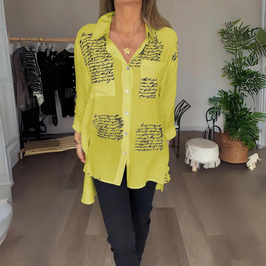 Callista™ | Camicia Button-Up Scritta a Mano