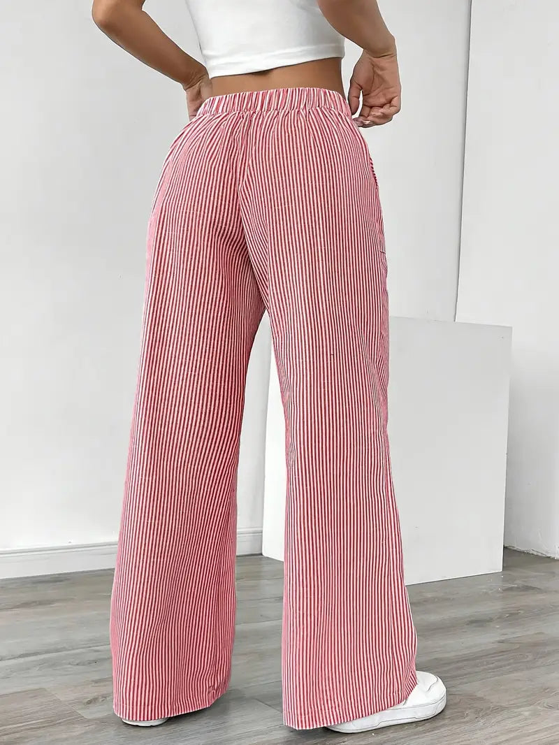 Alina™ | Eleganti Pantaloni a Righe con Tasche