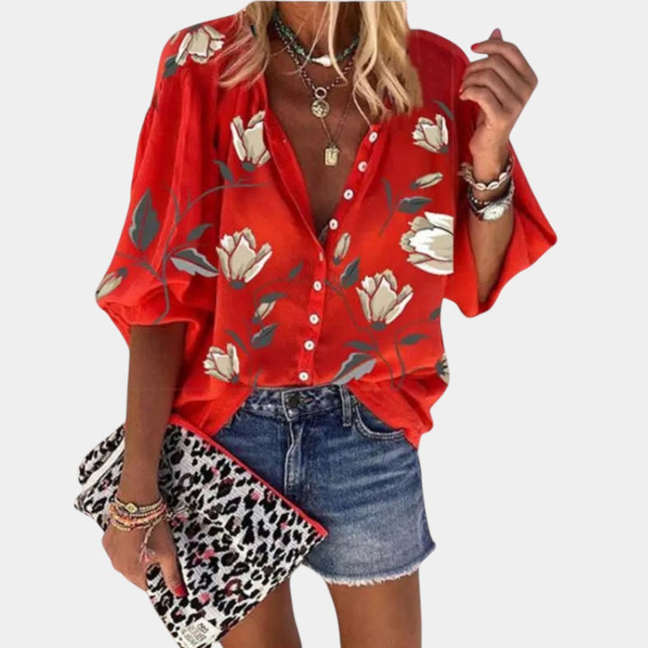 Mila | Blusa estiva con stampa floreale per donna