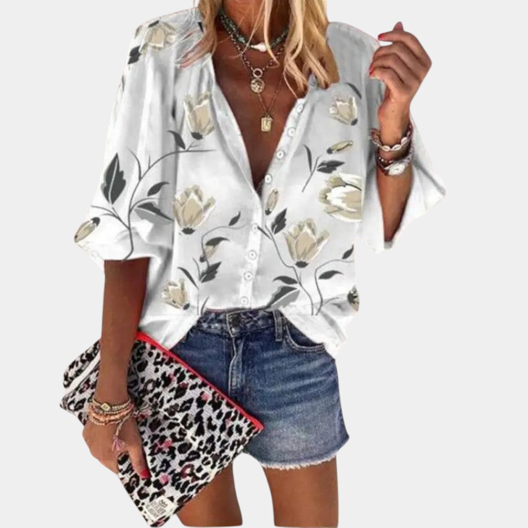 Mila | Blusa estiva con stampa floreale per donna