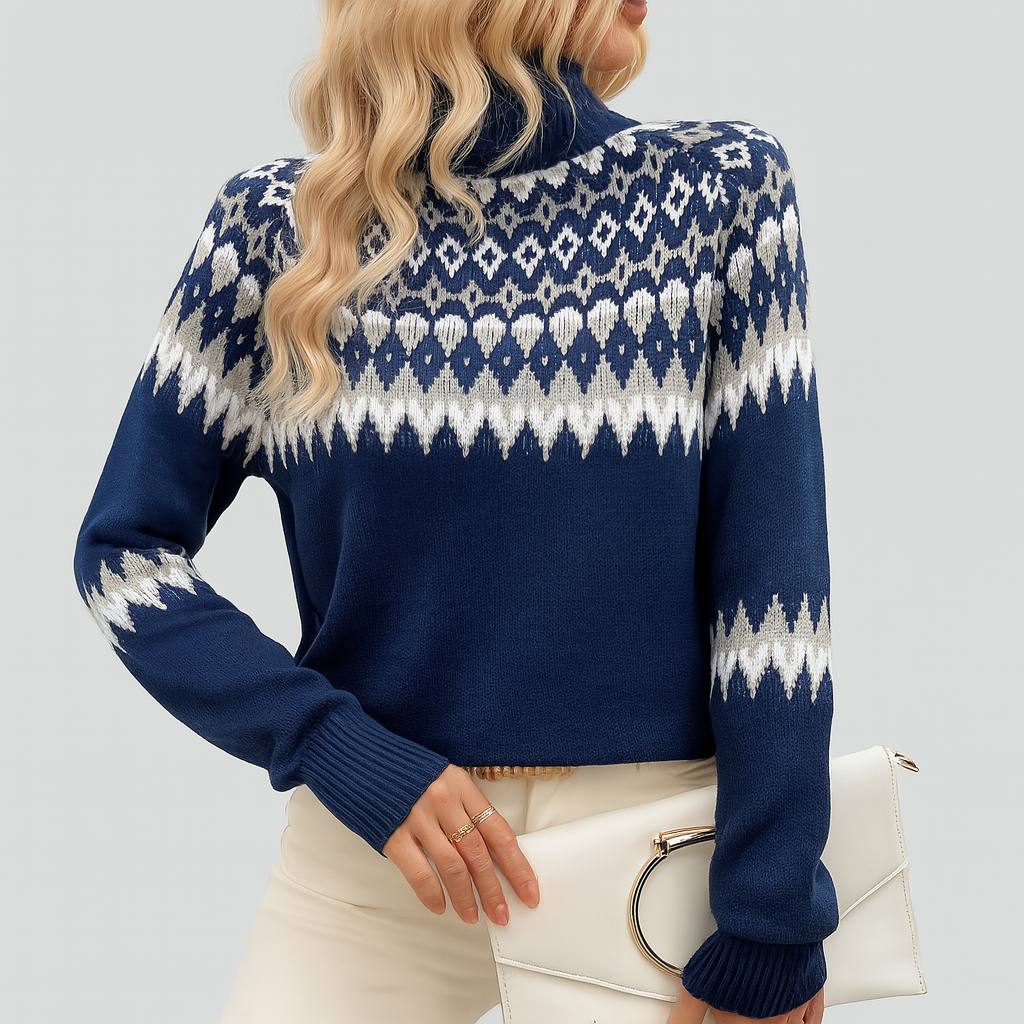 Ella | Maglione Elegante a Maglia Geometrica