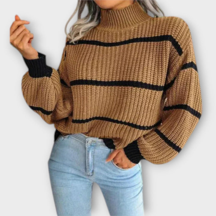 Chavala | Maglione a collo alto con righe