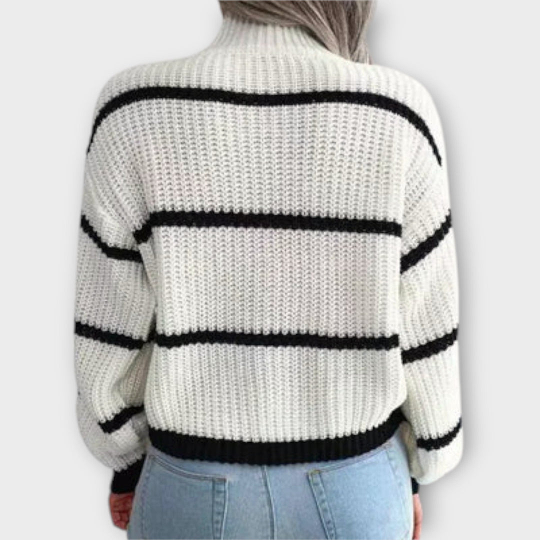 Chavala | Maglione a collo alto con righe
