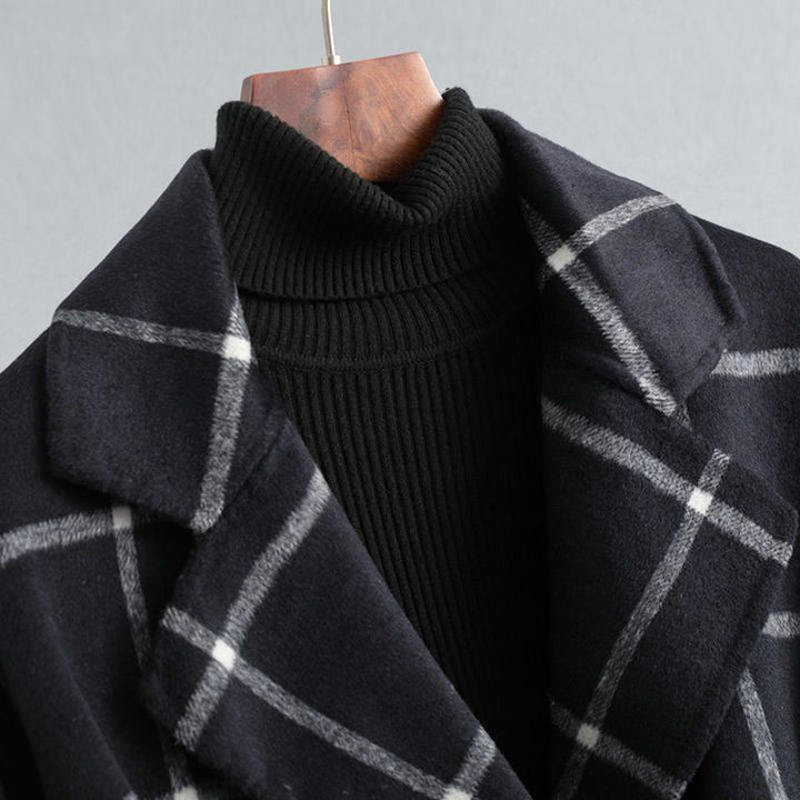 Valeria | Cappotto Elegante a Quadri in Lana
