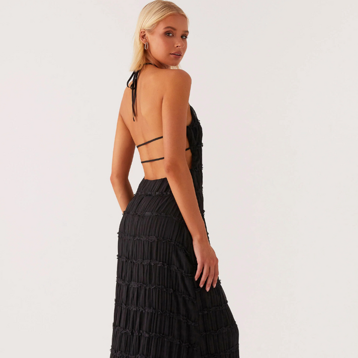 ADELINE - Vestito lungo con scollo a halter