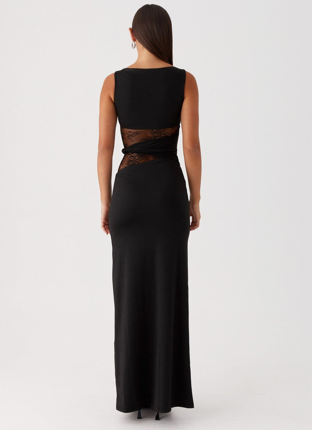 Leni - Maxidress aderente con tagli discreti e lacci