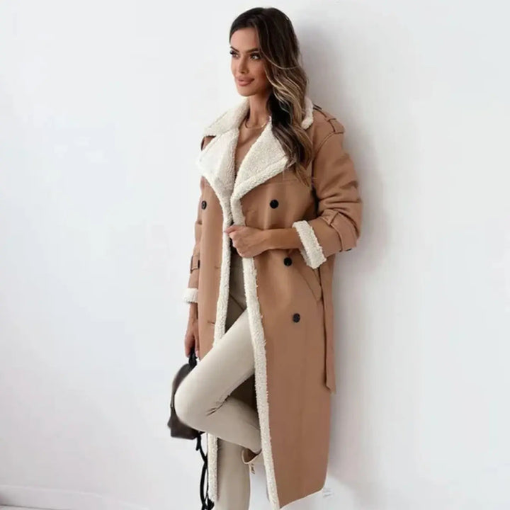 Women's Long Coat Women with Fleece Lining