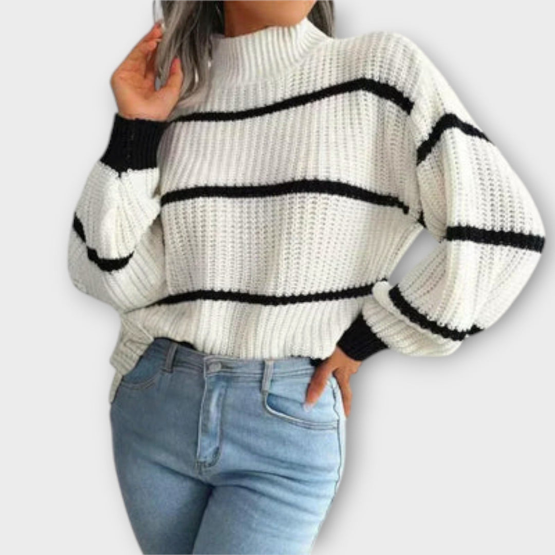 Chavala | Maglione a collo alto con righe