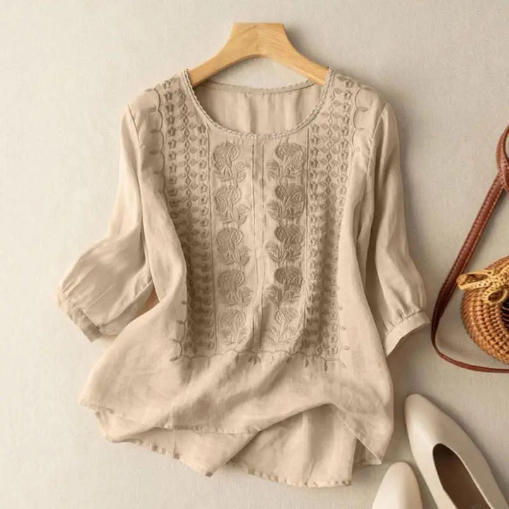 Firenze™ | Blusa Boho Ricamata in Cotone (Vestibilità Piccola)