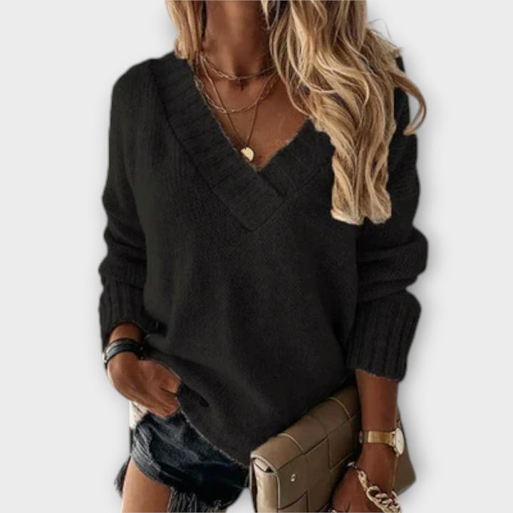 Jane | Pullover V-Schnitt Morbido