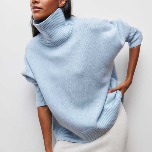 Katrielle - comodo pullover con colletto alto