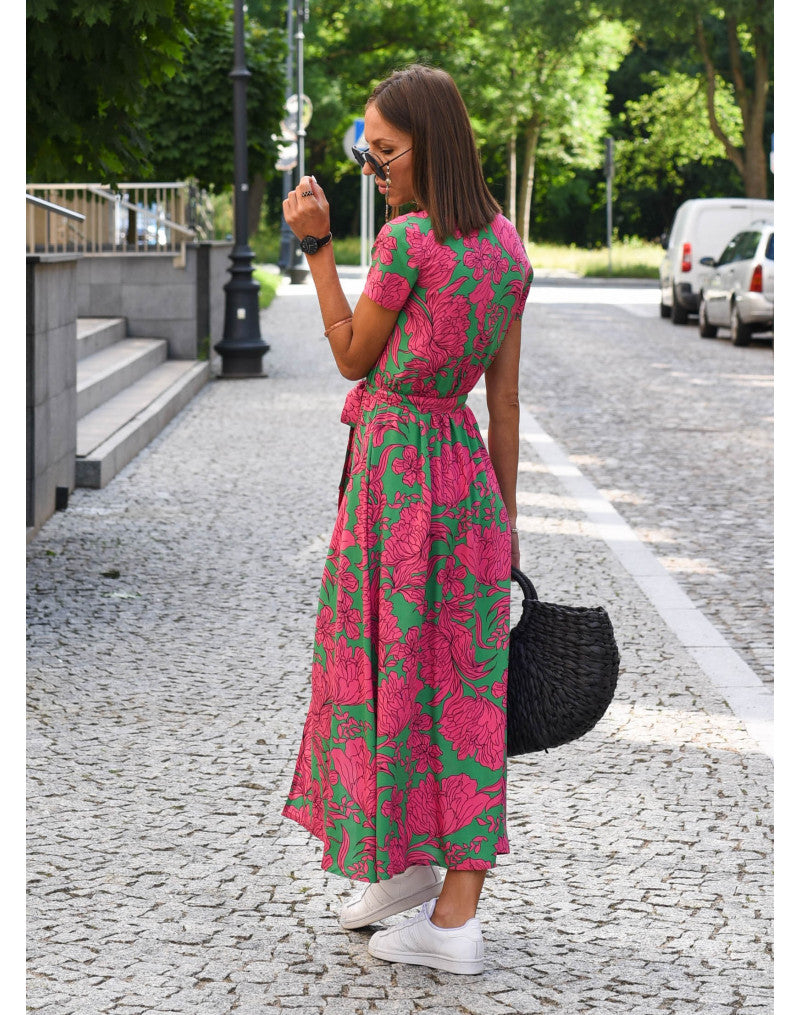 Talia™ | Vestito floreale elegante con scollo a V A
