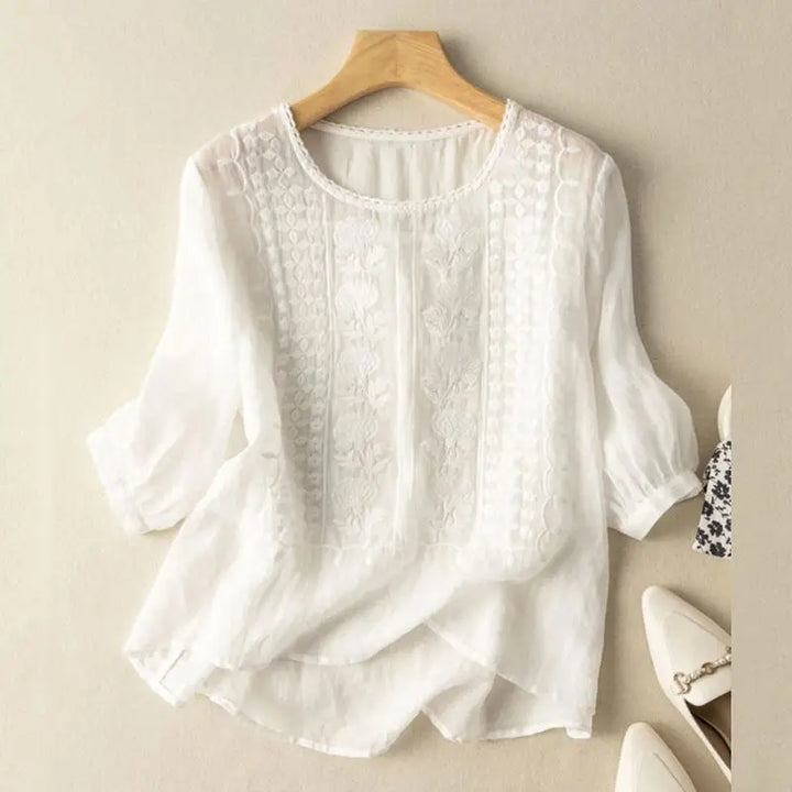 Firenze™ | Blusa Boho Ricamata in Cotone (Vestibilità Piccola)