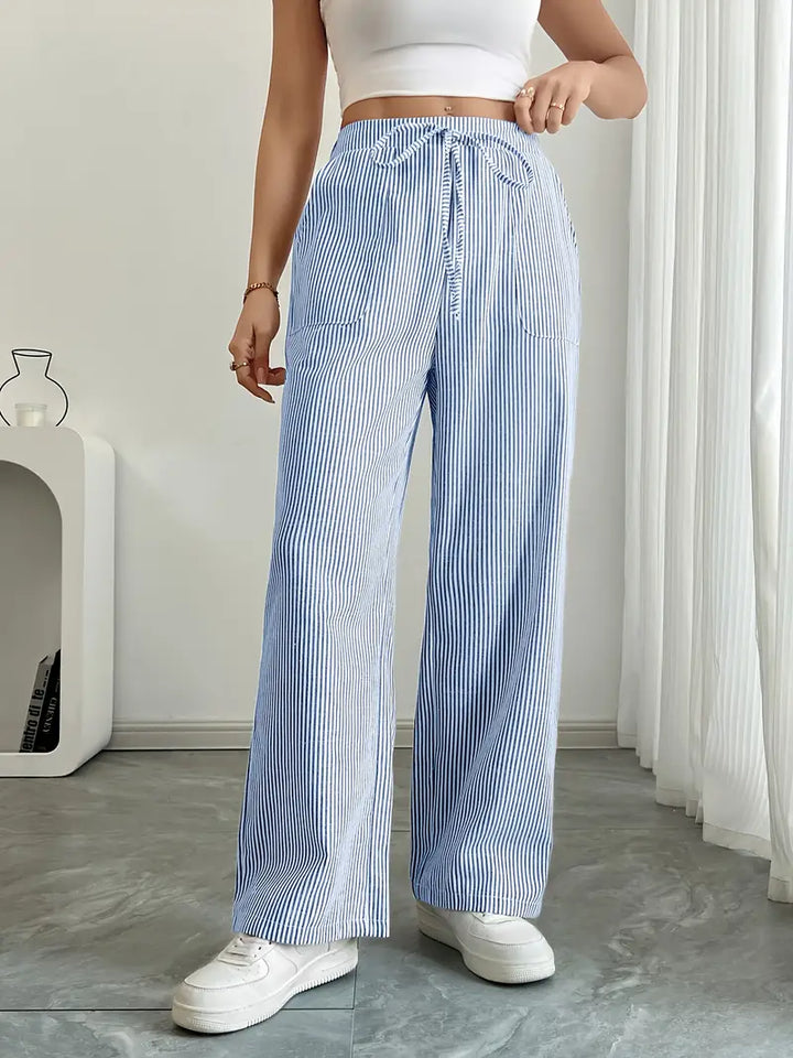 Alina™ | Eleganti Pantaloni a Righe con Tasche