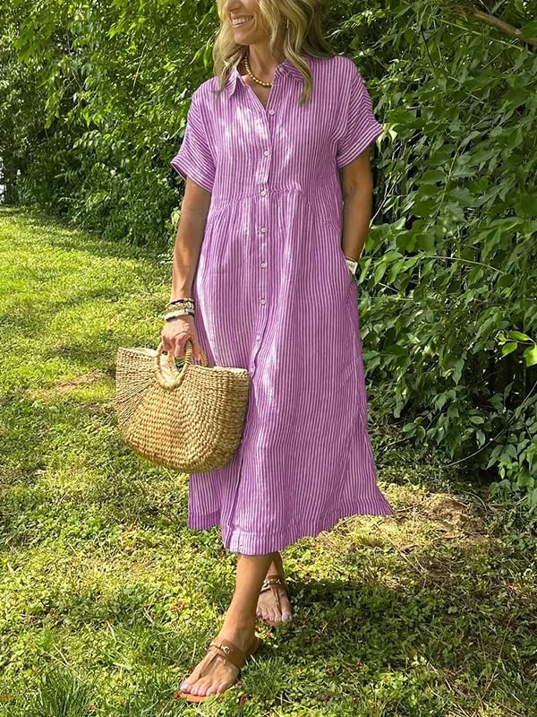 CASSIE | Abito a Righe Elegante per un look Raffinato