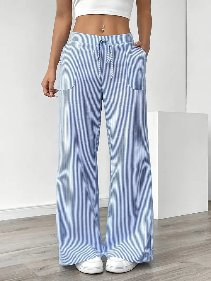 Alina™ | Eleganti Pantaloni a Righe con Tasche