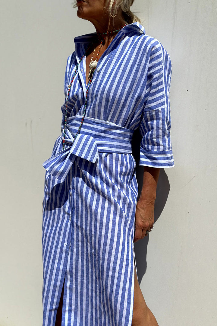 Sophia | Camicia da Abito a Righe Classiche e Comfort Elegante per un Look Raffinato