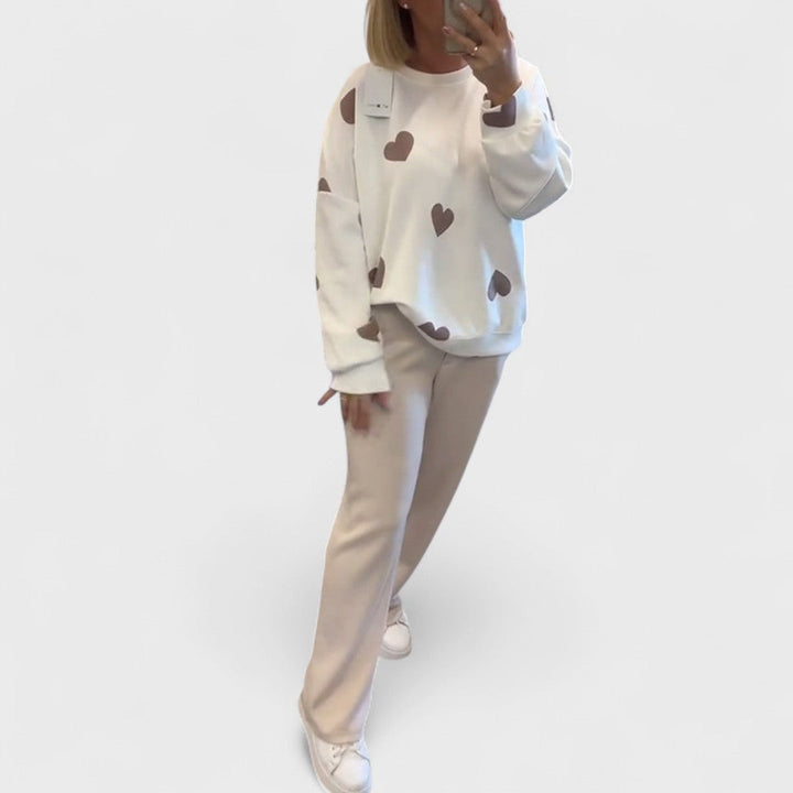 Mila | Maglione in misto cotone con cuori