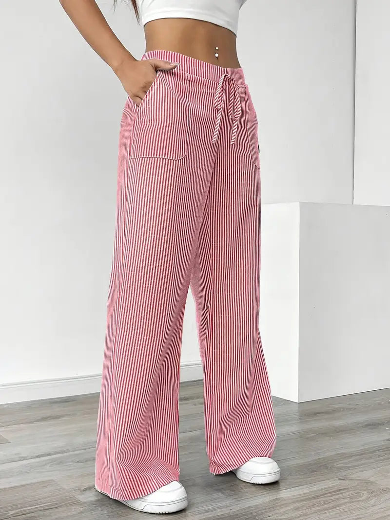 Alina™ | Eleganti Pantaloni a Righe con Tasche