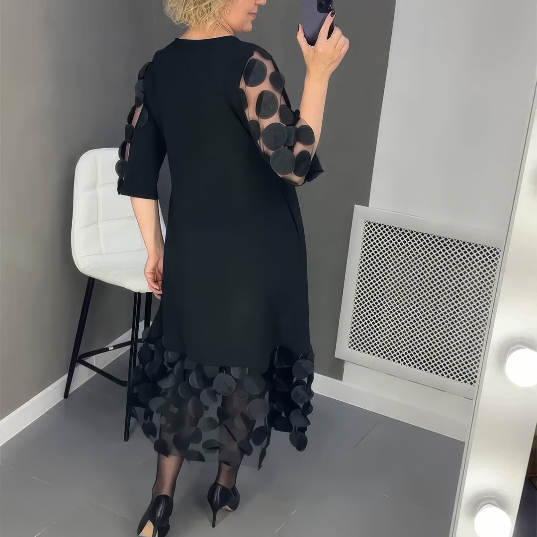 Robe lunga oversize con decorazione
