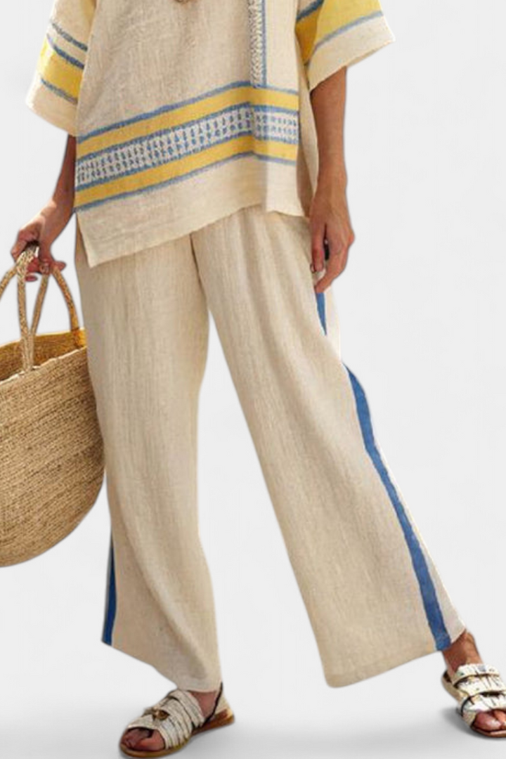 Marcella - giallo e pantaloni in lino