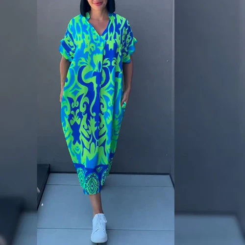 Elena™ - Splendido abito floreale elegante per un look raffinato