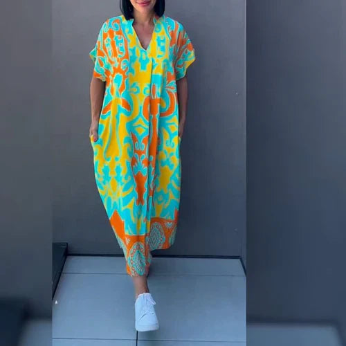 Elena™ - Splendido abito floreale elegante per un look raffinato