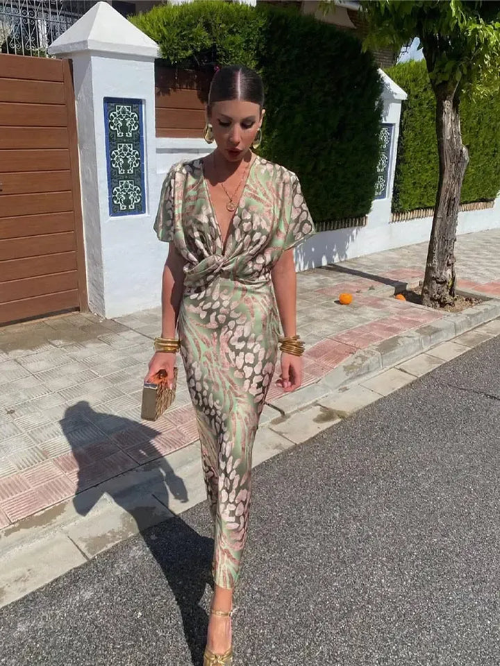 Claire | Abito Midi Color Rame