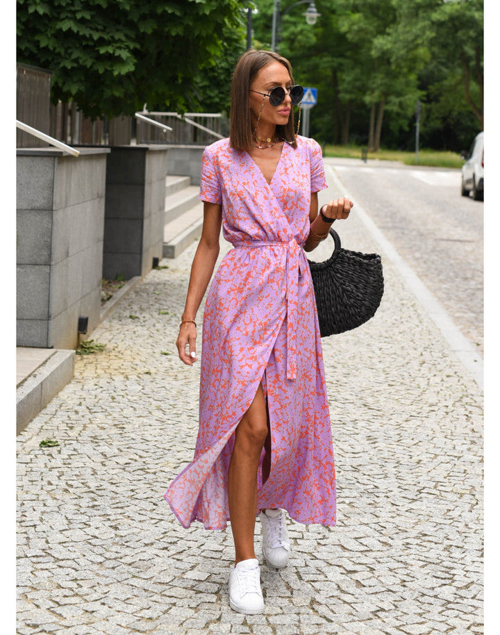 Talia™ | Vestito floreale elegante con scollo a V A