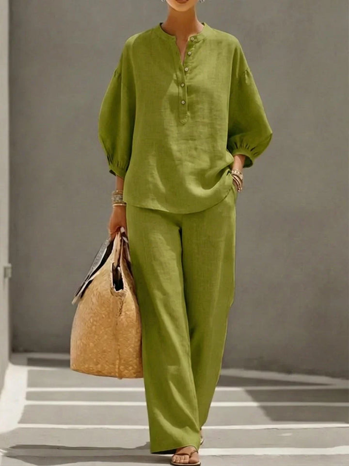 Camille | Relaxed Button-Up Two-Piece Set